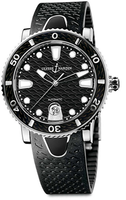 Ulysse Nardin Marine Watches Ladies Black Self winding Automatic Chronometer 8103-101-3-02 Watch