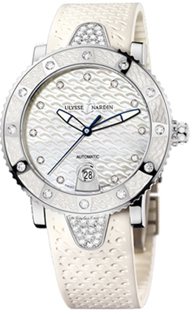 Ulysse Nardin Marine Watches Ladies Pearl White Self winding Automatic 8103-101E-3C-10 Watch