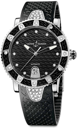 Ulysse Nardin Marine Watches Ladies Black Self winding Automatic 8103-101E-3C-12 Watch