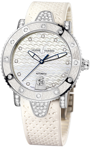 Ulysse Nardin Marine Watches Ladies Pearl White Self winding Automatic 8103-101EC-3C-10 Watch