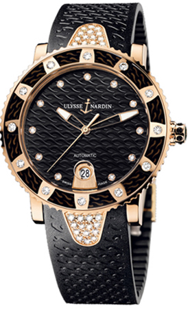 Ulysse Nardin Marine Watches Ladies Black Self winding Automatic 8106-101E-3C-12 Watch
