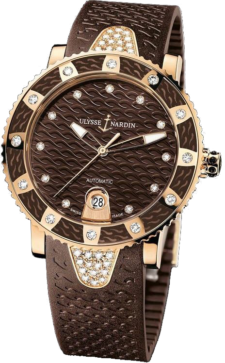 Ulysse Nardin Marine Watches Ladies Brown Self winding Automatic 8106-101E-3C-15 Watch