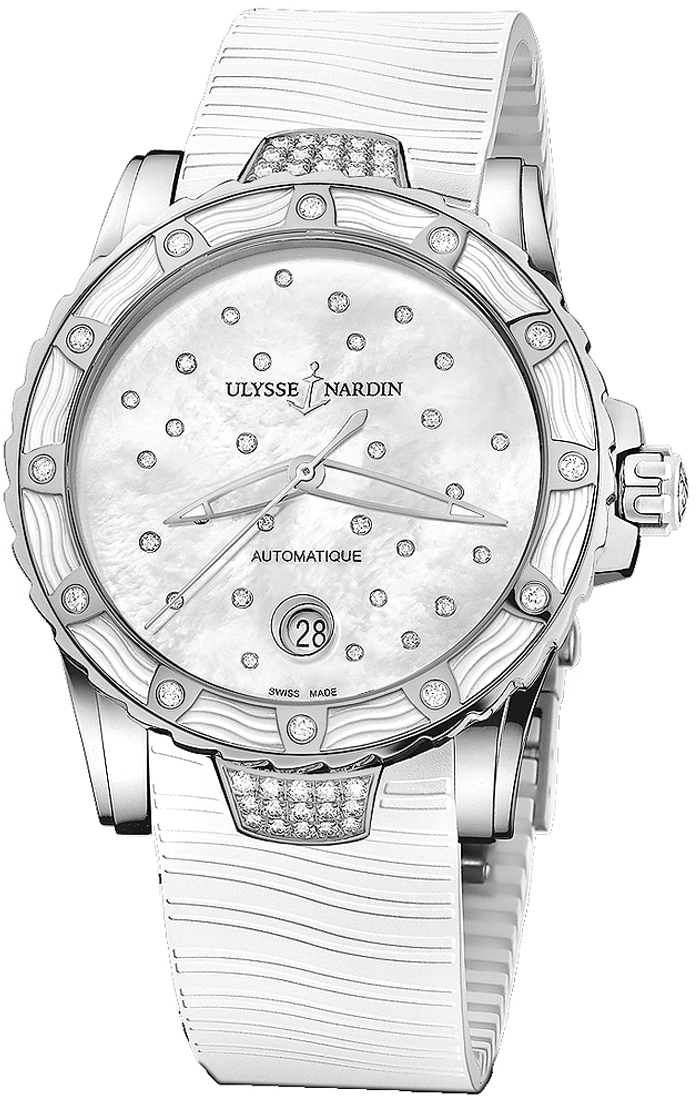 Ulysse Nardin Marine Watches Ladies White Self winding Automatic 8153-180E-3C-20 Watch