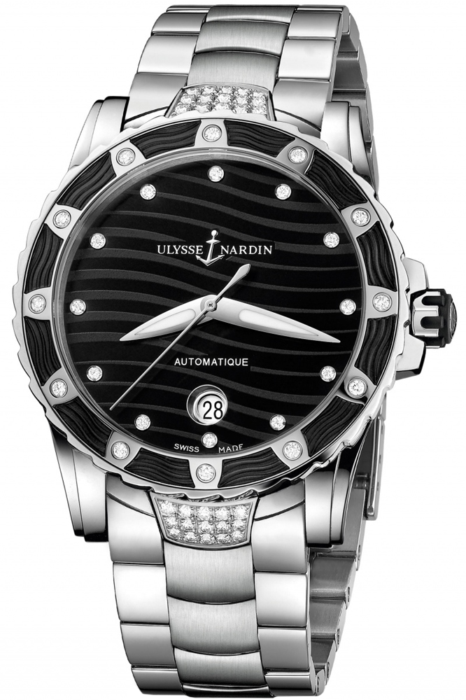 Ulysse Nardin Marine Watches Ladies Diamonds Self winding Automatic 8153-180E-7C-12 Watch
