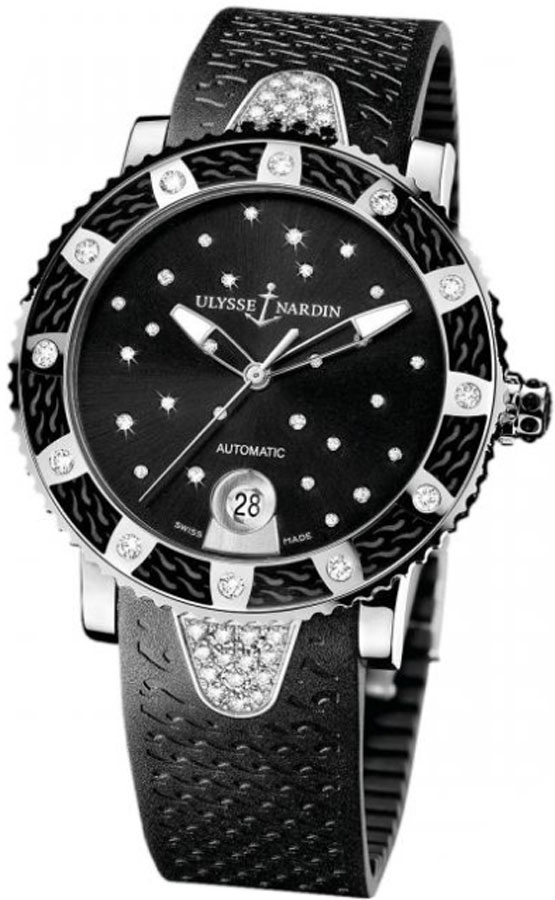Ulysse Nardin Marine Watches Ladies Black Self winding Automatic 8103-101EC-3C-22 Watch
