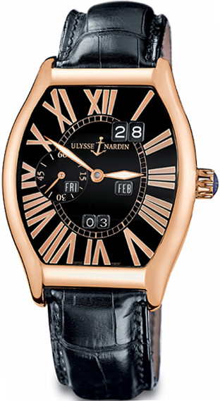 Ulysse Nardin Functional Watches Mens Black Self winding Automatic 336-48-42 Watch