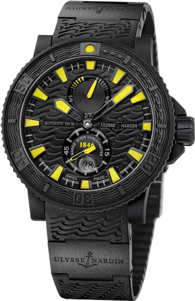 Ulysse Nardin Marine Watches Mens Black Self winding Automatic 263-92-3C-924 Watch