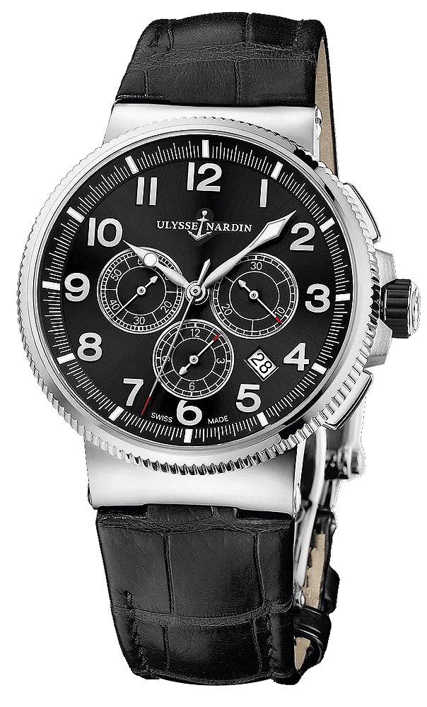 Ulysse Nardin Marine Watches Mens Black Self winding Automatic 1503-150-62 Watch