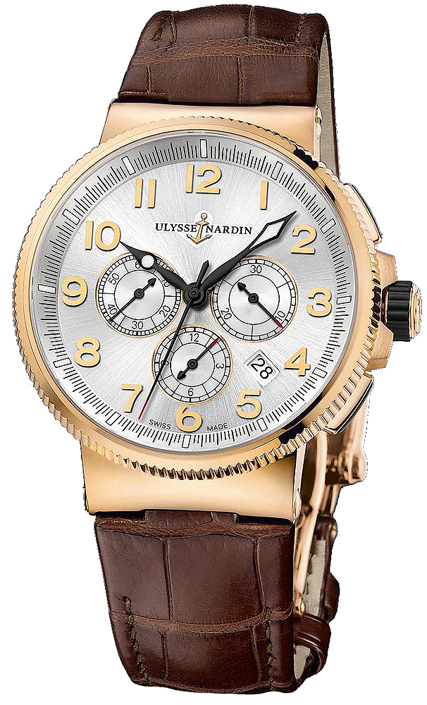 Ulysse Nardin Marine Watches Mens Silver Self winding Automatic 1506-150-61 Watch