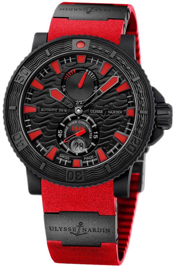 Ulysse Nardin Marine Watches Mens Black Self winding Automatic Chronometer 263-92-3C Watch