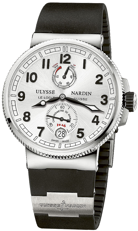 Ulysse Nardin Marine Watches Mens Silver Self winding Automatic 1183-126-3-61 Watch