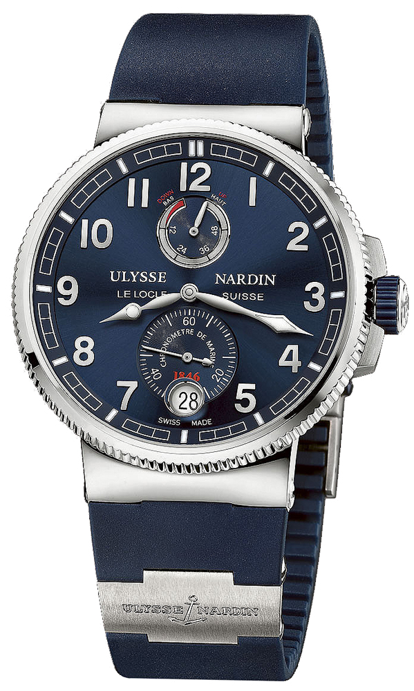 Ulysse Nardin Marine Watches Mens Blue Self winding Automatic Chronometer 1183-126-3-63 Watch