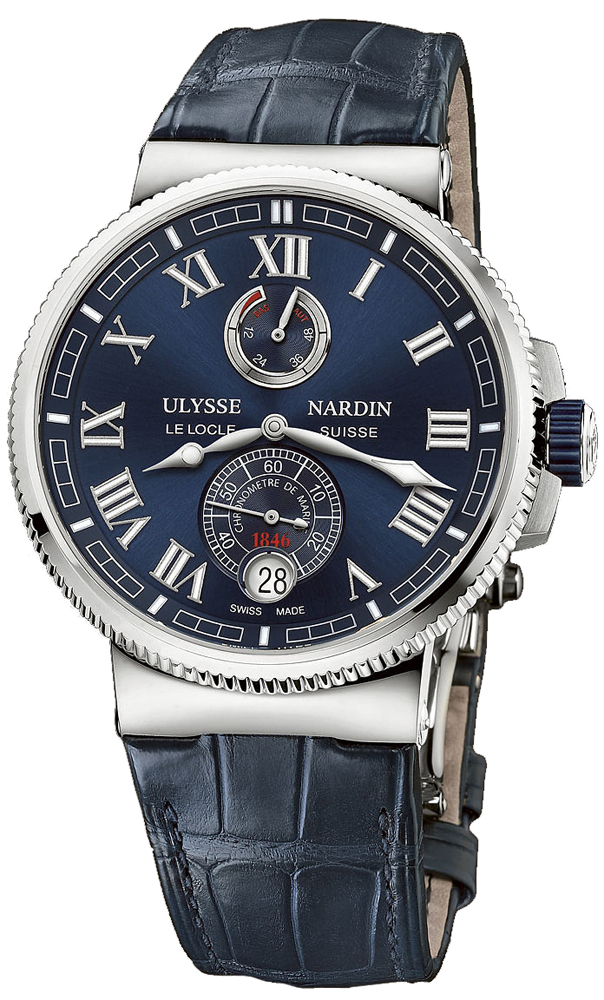 Ulysse Nardin Marine Watches Mens Blue Self winding Automatic Chronometer 1183-126-43 Watch