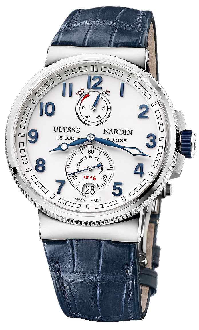 Ulysse Nardin Marine Watches Mens White Self winding Automatic Chronometer 1183-126-60 Watch