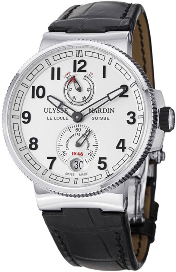 Ulysse Nardin Marine Watches Mens Silver Self winding Automatic Chronometer 1183-126-61 Watch