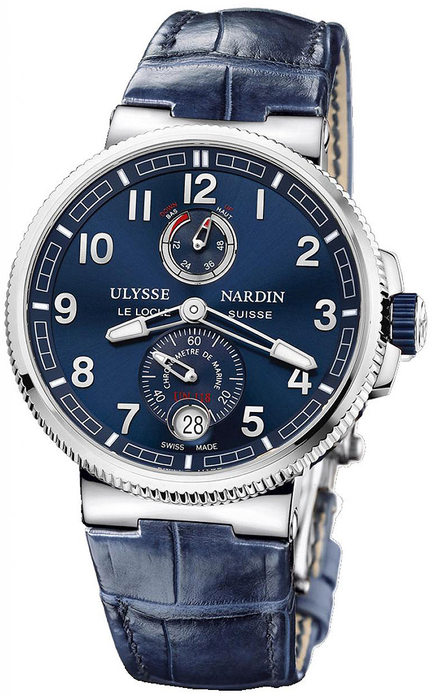 Ulysse Nardin Marine Watches Mens Blue Self winding Automatic Chronometer 1183-126-63 Watch