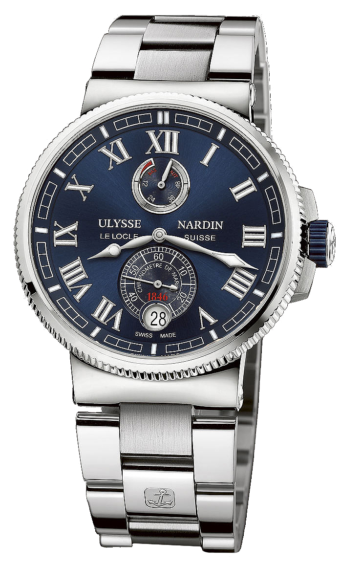 Ulysse Nardin Marine Watches Mens Blue Self winding Automatic Chronometer 1183-126-7M-43 Watch