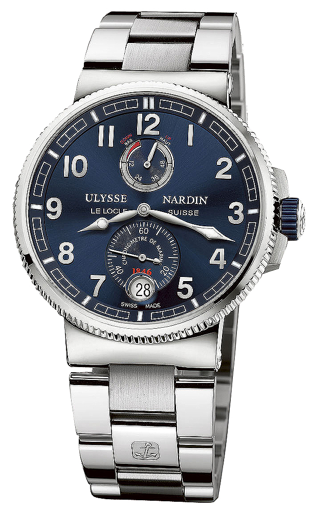 Ulysse Nardin Marine Watches Mens Blue Self winding Automatic Chronometer 1183-126-7M-63 Watch