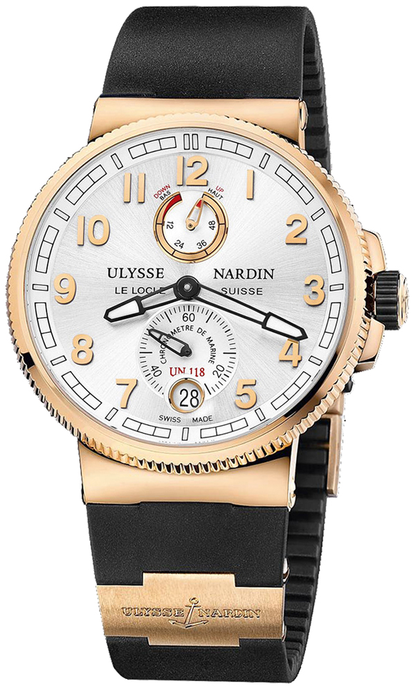 Ulysse Nardin Marine Watches Mens Silver Self winding Automatic 1186-126-3-61 Watch