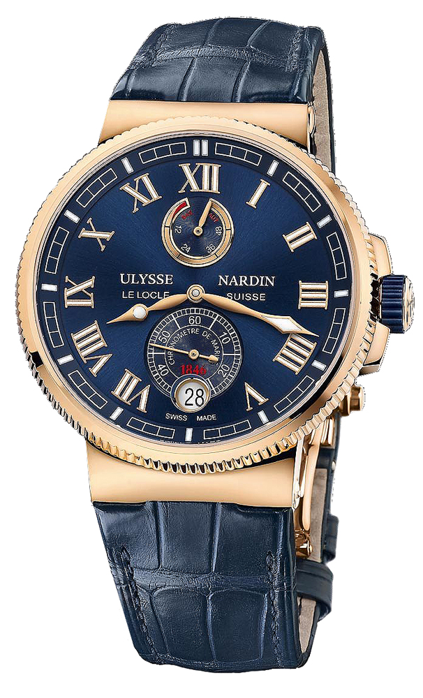 Ulysse Nardin Marine Watches Mens Blue Self winding Automatic Chronometer 1186-126-43 Watch