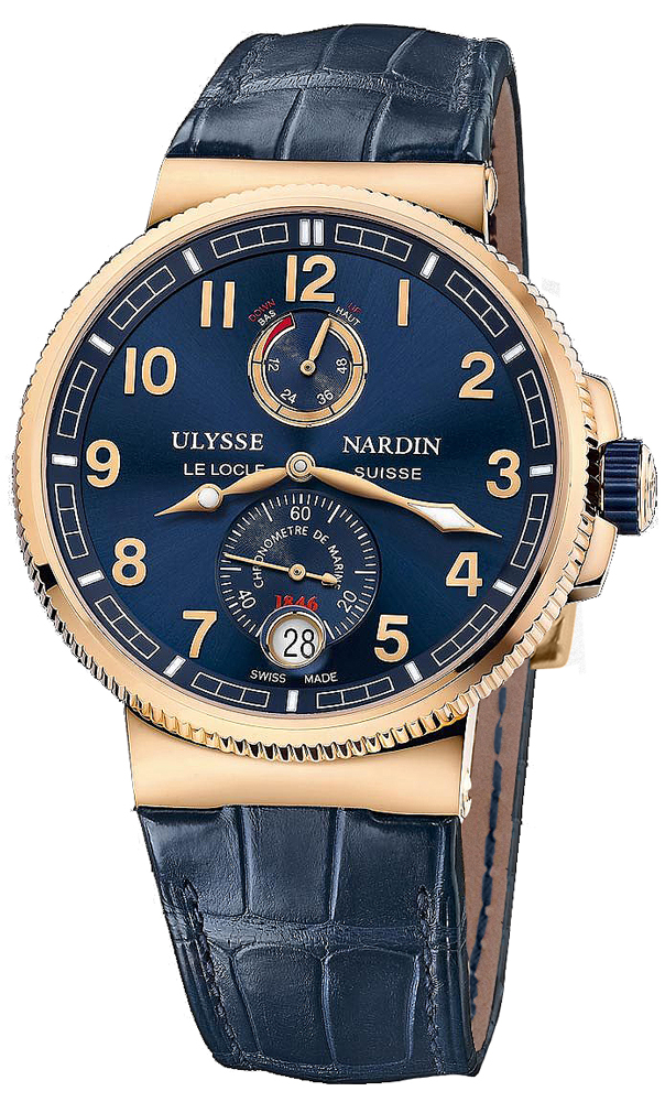 Ulysse Nardin Marine Watches Mens Blue Self winding Automatic Chronometer 1186-126-63 Watch