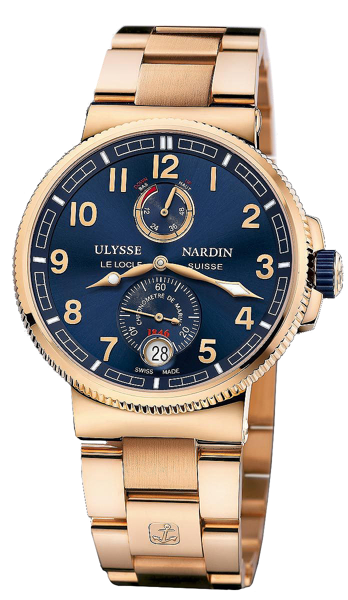 Ulysse Nardin Marine Watches Mens Blue Self winding Automatic Chronometer 1186-126-8M-63 Watch