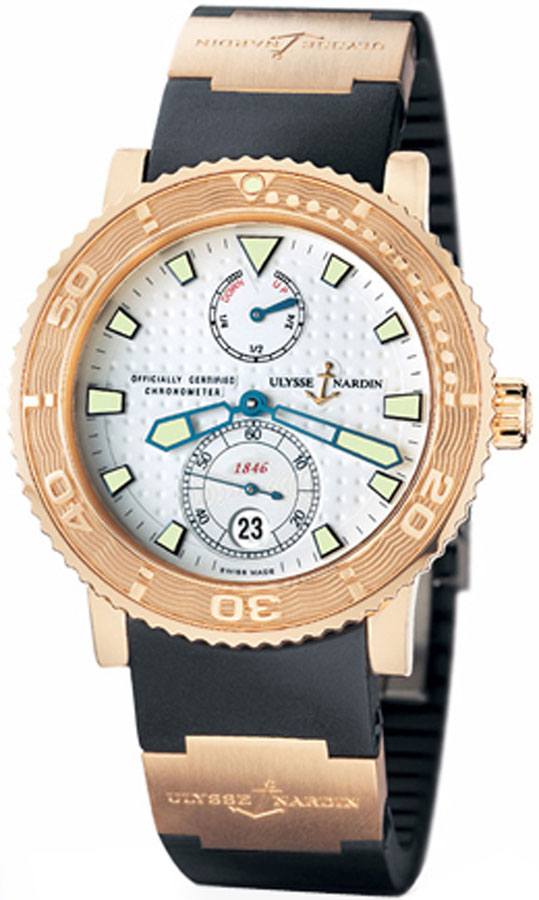 Ulysse Nardin Marine Watches Mens Silver Self winding Automatic Chronometer 266-58-3 Watch