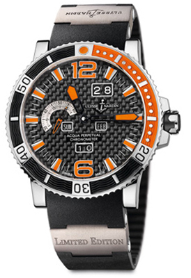 Ulysse Nardin Functional Watches Mens Black Self winding Automatic 333-90-3 Watch