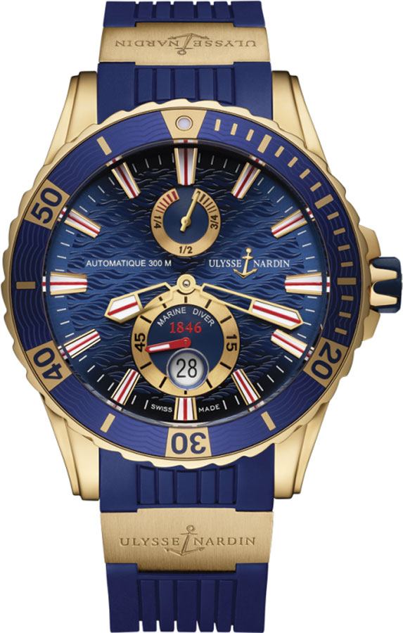 Ulysse Nardin Marine Watches Mens Blue Self winding Automatic Chronometer 266-10-3-93 Watch