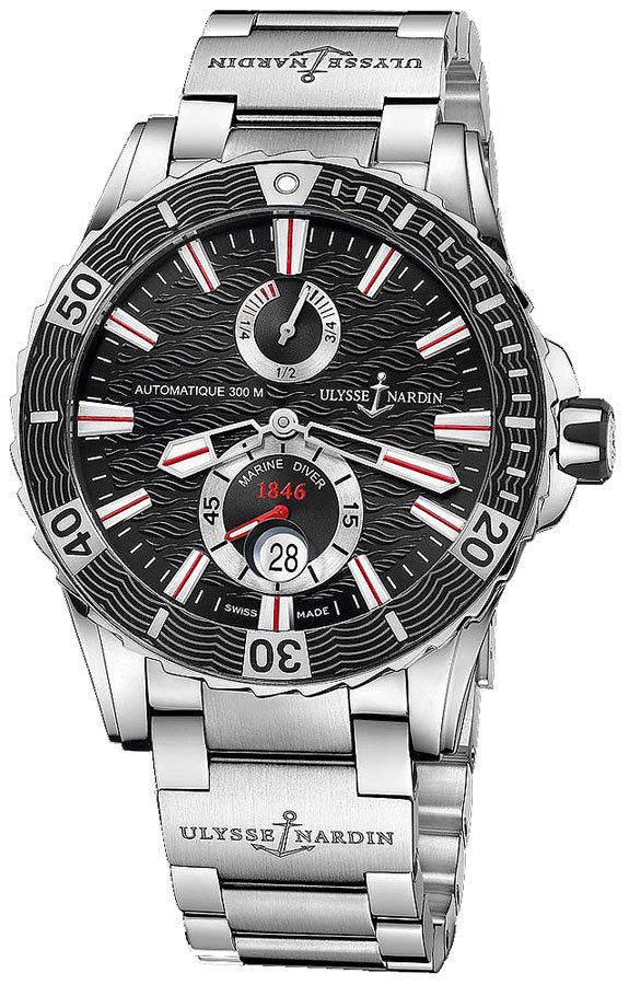 Ulysse Nardin Marine Watches Mens Black Self winding Automatic 263-10-7M-92 Watch