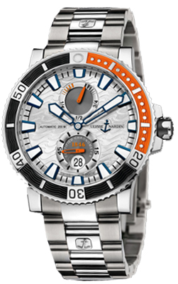 Ulysse Nardin Marine Watches Mens Silver Self winding Automatic Chronometer 263-90-7M-91 Watch