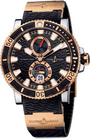 Ulysse Nardin Marine Watches Mens Black Self winding Automatic Chronometer 265-90-3-92 Watch