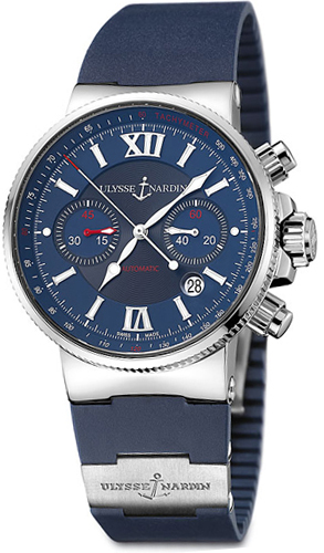 Ulysse Nardin Marine Watches Mens Blue Self winding Automatic 353-66-3-323 Watch