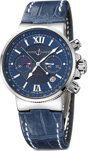 Ulysse Nardin Marine Watches Mens Blue Self winding Automatic 353-66-323 Watch