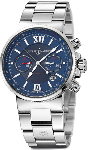 Ulysse Nardin Marine Watches Mens Blue Self winding Automatic 353-66-7-323 Watch