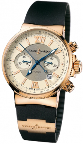 Ulysse Nardin Marine Watches Mens Ivory Self winding Automatic 356-66-3-354 Watch