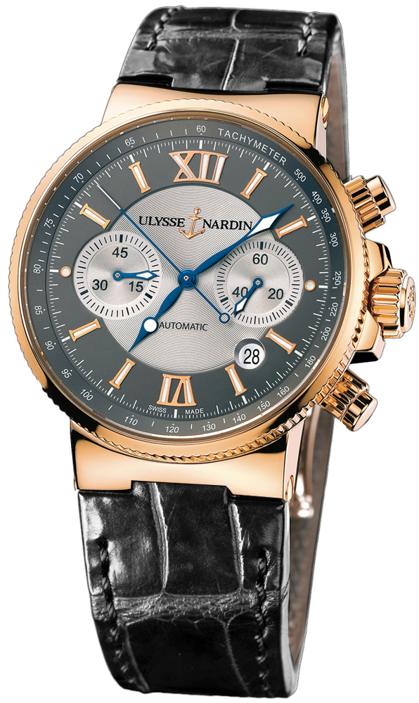 Ulysse Nardin Marine Watches Mens Rhodium Grey Self winding Automatic 356-66-319 Watch