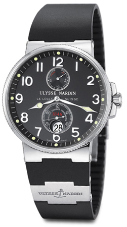 Ulysse Nardin Marine Watches Mens Black Self winding Automatic Chronometer 263-66-3-62 Watch