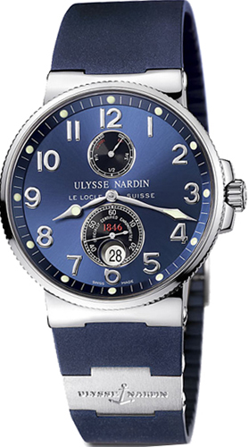 Ulysse Nardin Marine Watches Mens Blue Self winding Automatic Chronometer 263-66-3-623 Watch