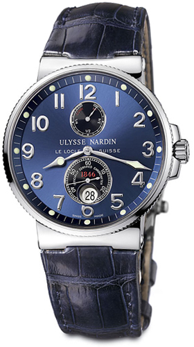 Ulysse Nardin Marine Watches Mens Blue Self winding Automatic Chronometer 263-66-623 Watch