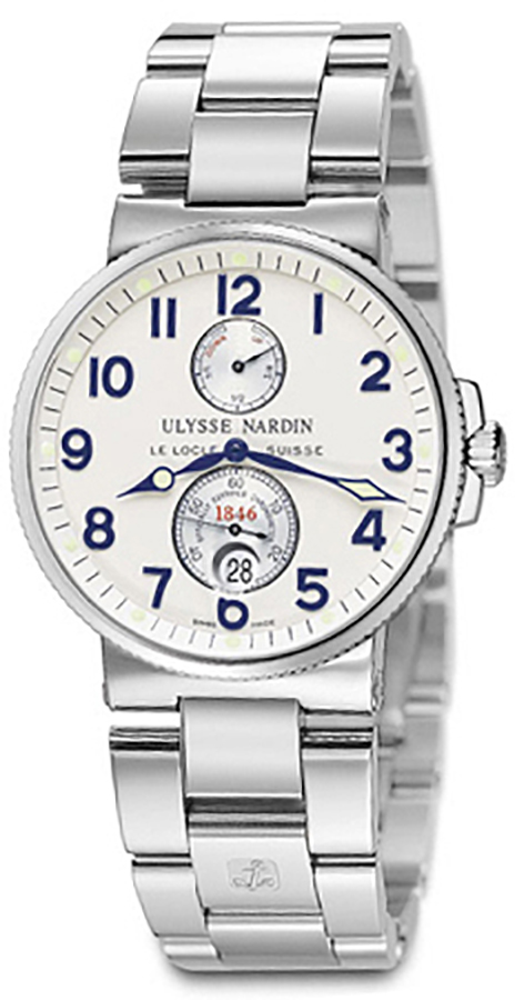 Ulysse Nardin Marine Watches Mens Silver Self winding Automatic Chronometer 263-66-7 Watch