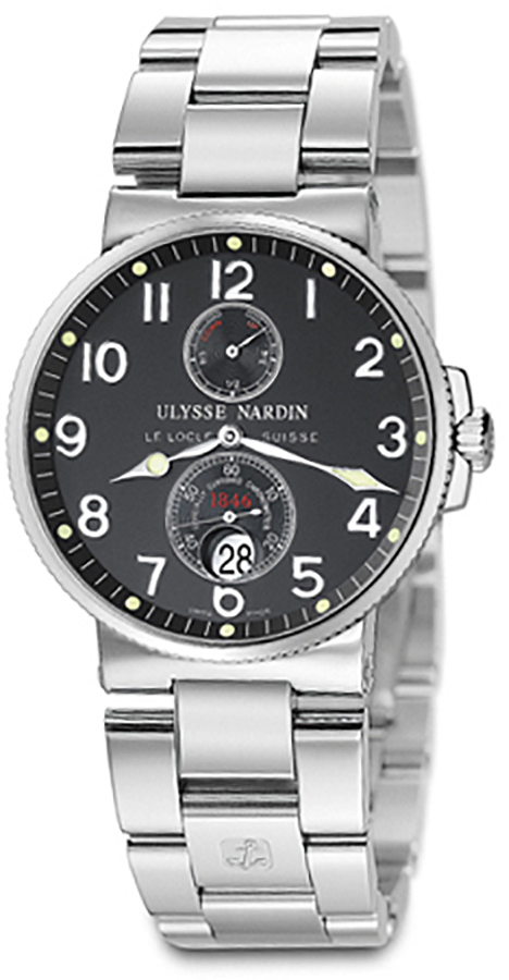 Ulysse Nardin Marine Watches Mens Black Self winding Automatic Chronometer 263-66-7-62 Watch