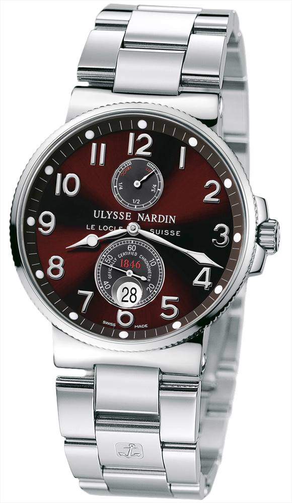 Ulysse Nardin Marine Watches Mens Brown Self winding Automatic Chronometer 263-66-7-625 Watch