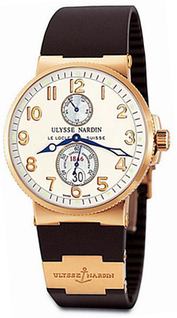 Ulysse Nardin Marine Watches Mens Silver Self winding Automatic Chronometer 266-66-3 Watch