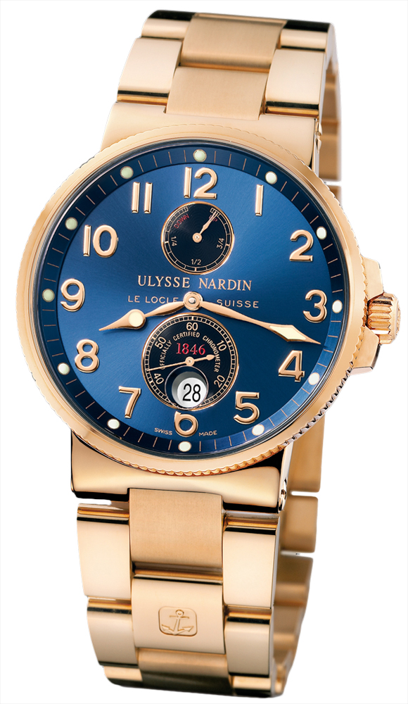 Ulysse Nardin Marine Watches Mens Blue Self winding Automatic 266-66-8-623 Watch