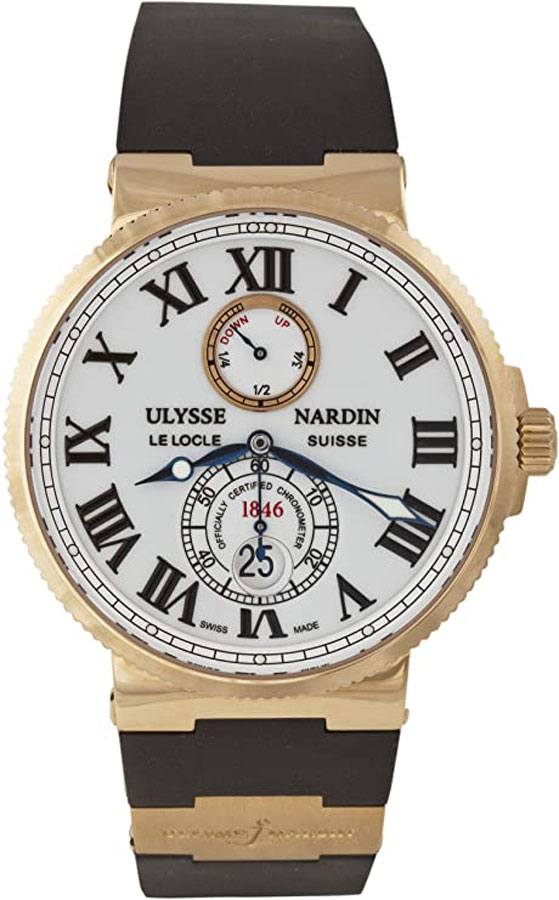 Ulysse Nardin Marine Watches Mens White Self winding Automatic Chronometer 266-67-3-40 Watch