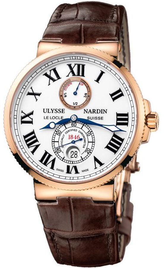 Ulysse Nardin Marine Watches Mens White Self winding Automatic Chronometer 266-67-40 Watch