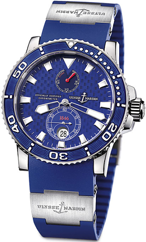 Ulysse Nardin Marine Watches Mens Blue Self winding Automatic Chronometer 260-32-3A Watch