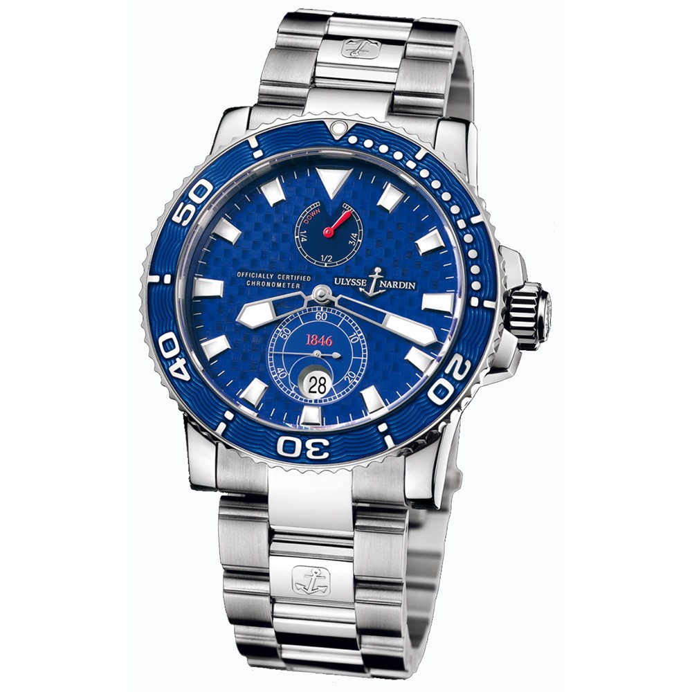 Ulysse Nardin Marine Watches Mens Blue Self winding Automatic 260-32-8M Watch