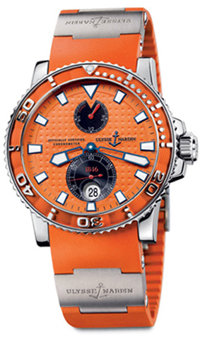 Ulysse Nardin Marine Watches Mens Orange Self winding Automatic Chronometer 263-33-3-97 Watch